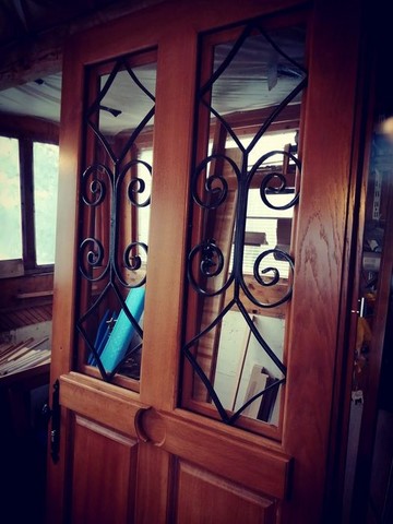 Porte d'entrée chêne.